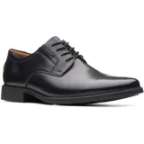 CLARKS Tilden Plain Derby, Black Leather, 47 EU