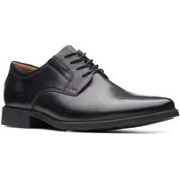 CLARKS Tilden Plain Derby, Black Leather, 47 EU