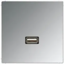Jung Mutimedia-Einsatz USB (Glanzchrom)