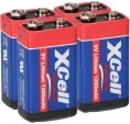 4x XCell Lithium 9V Block Hochleistungs- Batterien für Rauchmelder / Feuermelder - 10 Jahre Batterie Lebensdauer