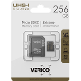 Verico 256GB microSD C10 UHS-1 Speicherkarte ( inkl. Adapter ) (microSD, 256 GB, U1), Speicherkarte