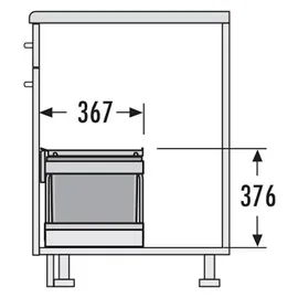 HAILO Tandem S 30 l Grau