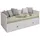 Interlink Ausziehbett BREDA 90 x 200 cm Massivholz lackiert weiß