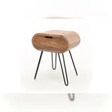 KAWOLA BAEL Beige Mangoholz 1 Schublade