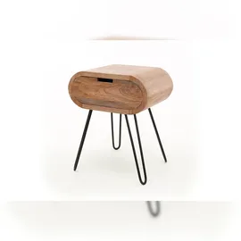 KAWOLA BAEL Beige Mangoholz 1 Schublade