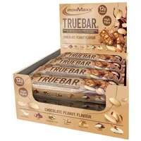 IronMaxx TrueBar - Chocolate Peanut 12x45g | High Protein Riegel mit Mandeln, Datteln & Ballaststoffen | Ohne Süßungsmittel | 11 g Eiweiß pro Riegel