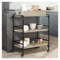 VidaXL Küchenwagen Sonoma-Eiche 81,5x41x92,5 cm Holzwerkstoff