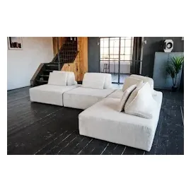 KAWOLA Modulsofa WIOLO SOFT 4 Module 4 Rückenkissen Cord cremeweiß
