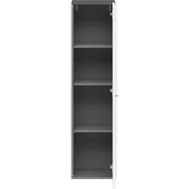 Germania Hängeschrank Monteo, Weiß, Massivholzdetail, 38 x 141 x 37 cm (BxHxT)