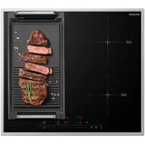 GASLAND IH604BFB 60cm Autarkes Induktionskochfeld mit ein Flexzonen, 4 Zonen Einbau Induktionskochfelder mit Edelstahlrahmen, FlexInduction für BBQ, PowerBoost schnelleres Kochen, 7000W