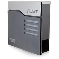 BITUXX Design Briefkasten Wandbriefkasten Postkasten Anthrazit Graphit Optik und