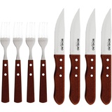 Michelino 8-tlg. Jumbo Steakbesteck Set Besteckset Gabel Messer Steakmesser für 4 Personen