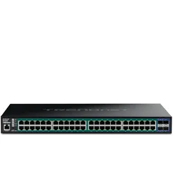TRENDnet TPE-3524S 52 Port PoE+ Switch, Gigabit Web Smart mit 10G SFP+ Slots