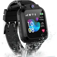 Smartwatch Kinder mit GPS und Telefon, Wasserdicht Kinderuhr mit Anruffunktion SOS Voice Chat Schulmodus Spiel Wecker Touchscreen, IP68 GPS Uhr Kinder Smartwatch, Geschenk für Mädchen und Jungen