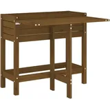 vidaXL Pflanzkasten mit Klappbarer Tischplatte 75 x 40 x 75 cm Honigbraun
