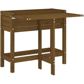vidaXL Pflanzkasten mit Klappbarer Tischplatte 75 x 40 x 75 cm Honigbraun