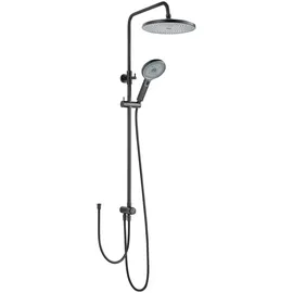 Schöner Wohnen Duschsystem Biella Wassersparend Mattschwarz