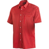 Maier Sports Mats S/s Short Sleeve red check, 64