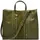 Fossil Carmen Tote Shopper Leather Green Moss