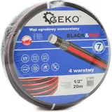 Import Verstärkter Gartenschlauch 30 m Schwarz/Rot