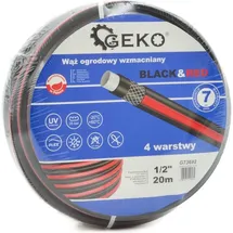 Import Verstärkter Gartenschlauch 30 m Schwarz/Rot