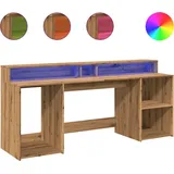 vidaXL Schreibtisch Artisan-Eiche braun