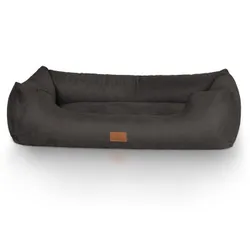 Knuffelwuff Hundebett Dreamline aus Velours schwarz XL