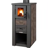 ProTermo Kaminofen Lava Ceramic Mokka 6,5 kw, 35x44x78 cm Holzofen - Braun
