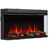 Elektrokamin Balderia Athena 36\, Schwarz, Metall, 90x50x21 cm, Fernbedienung, Flammeneffekt separat schaltbar, Überhitzungsschutz, Thermostat, Dimmer, WLAN-fähig, Freizeit, Heizen & Kühlen, Elektrokamine