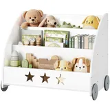 Woltu Kinderregal KR002 3 Regale Holz weiß
