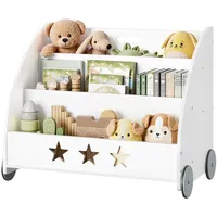 Woltu Kinderregal KR002 3 Regale Holz weiß