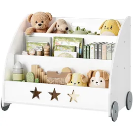 Woltu Kinderregal KR002 3 Regale Holz weiß