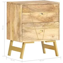 vidaXL Nachtschrank 40 x 30 x 50 cm Braun