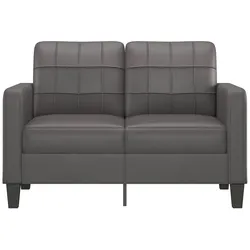 vidaXL 2-Sitzer-Sofa Grau 120 cm Kunstleder