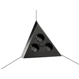 THEBO Eck-Steckdosenelement Mira Dreieck schwarz matt