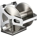 Relaxdays Schlauchtrommel 40 x 35 x 36,5 cm Edelstahl silber