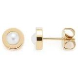 LEONARDO Paar Ohrstecker Isa Sommer Special, mit Glasstein gelb|goldfarben|weiß