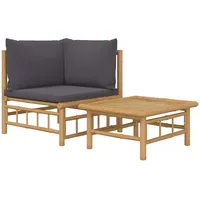 vidaXL Garten-Lounge-Set 2-tlg. grau/silber