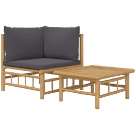 vidaXL Garten-Lounge-Set 2-tlg. grau/silber