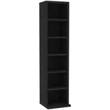 vidaXL CD-Schrank Schwarz 21x20x88 cm Holzwerkstoff