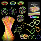 LuxusKollektion Dekohänger Knicklichter Set 235 Stück Glow Sticks Party Pack mit Zubehör