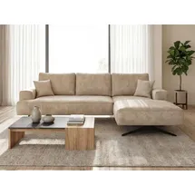 GRAINGOLD Ecksofa Leto Beige Rechts