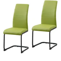 Hti-Living Schwingstuhl Kunstleder grün 2er Set