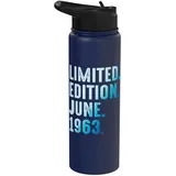 Juni 1963 Jahr 1963 Retro 1963 Vintage Limited Edition Stainless Steel Insulated Water Bottle