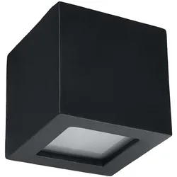Wandleuchte Wandlampe Wandspot Schwarz Glas Keramik Schlafzimmer Wohnzimmer