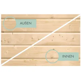 Karibu Chione Gartenhaus 3,97 x 3,97 m Braun