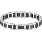 Lacoste "Schmuck Parnterarmband METROPOLE schwarz (edelstahlfarben, schwarz), Armbänder, Herren, Kollektion aus Edelstahl, und schwarz-plattiertem Stahl - 2040418
