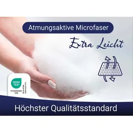 ZOLLNER Bettdecke / Steppbett 1.300 g, 135x200 cm, kochfest, weiß - Weiß