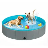 EUGAD Hundepool, Faltbare Hunde Pool 120x30cm Hund Planschbecken Schwimmbecken, Faltbarer Pool, Schwimmbad Anti-Rutsch PVC Hundeplanschbecken Swimmingpool für Große Hunde