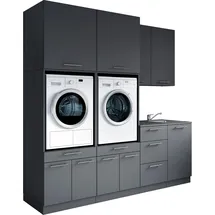 laundreezy Mehrzweckschrank-Set 238 x 68 x 238 cm Grau